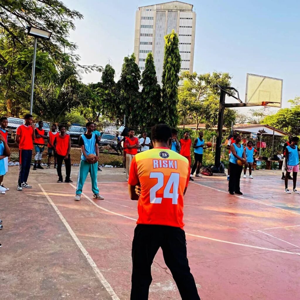 COACH RISKI HEAD COACH OF THE FREETOWN JAZZ ACADEMY